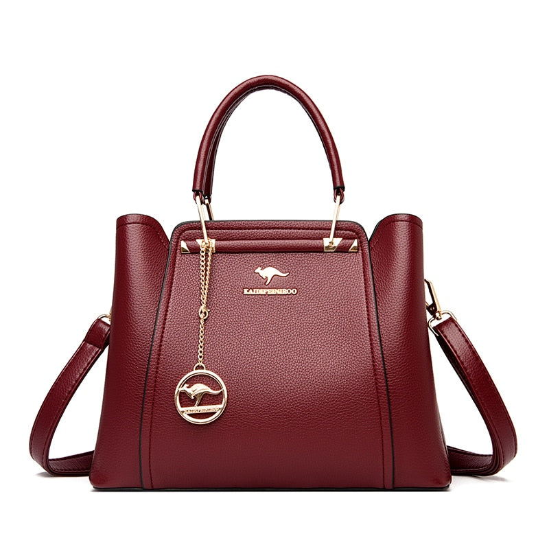 Bolsa Feminina de Couro Legítimo Luxuosa Corelle