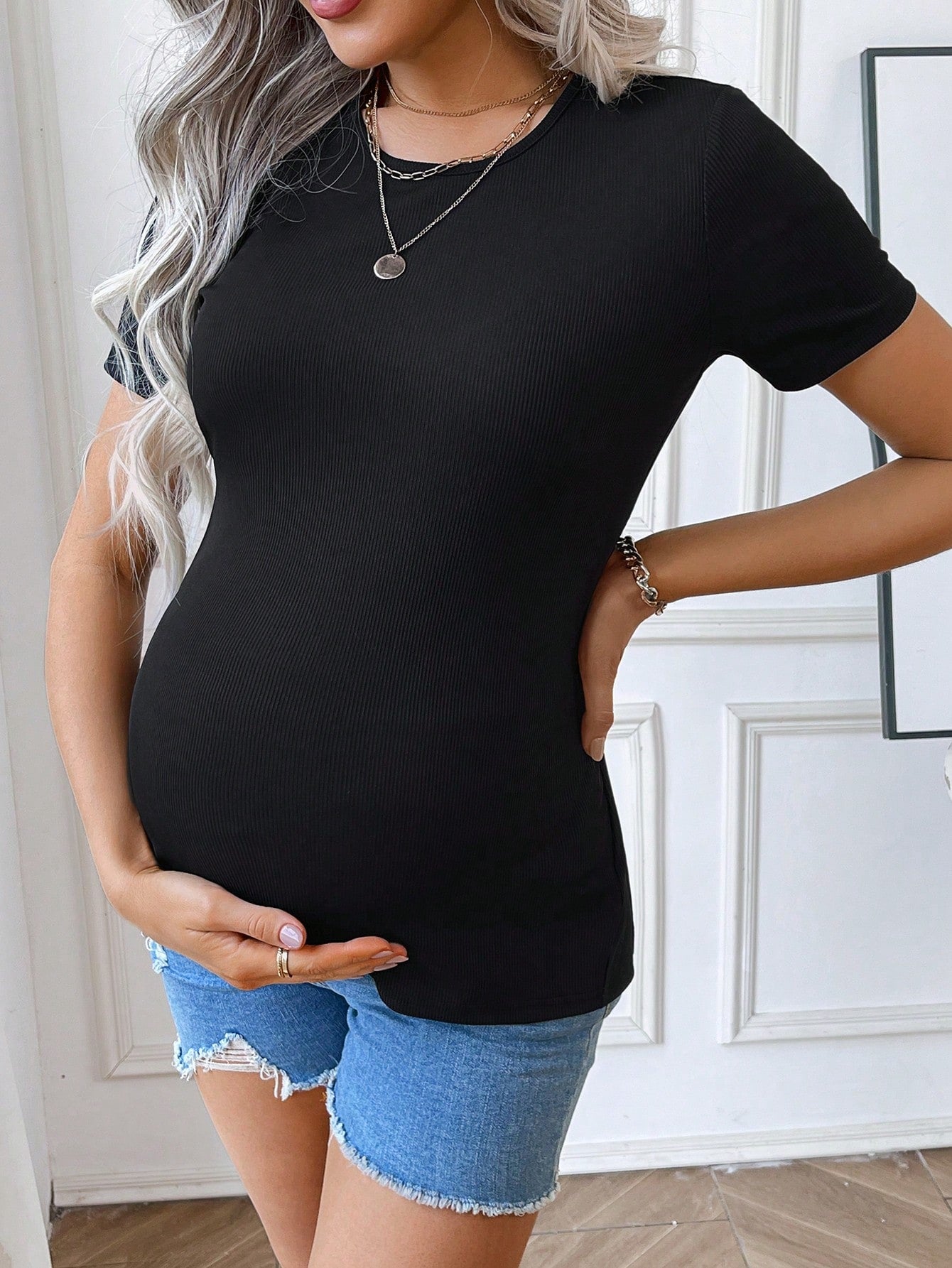 Blusa materna com laço nas costas Duda