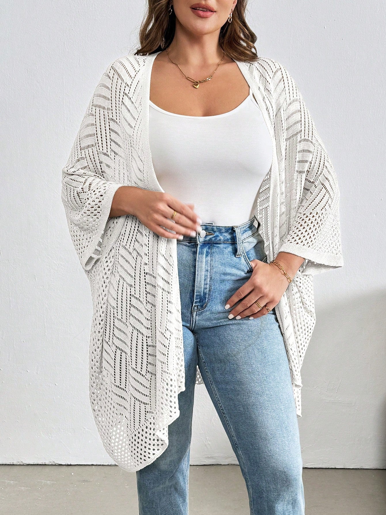 Suéter de Lã Feminino com Detalhe Vazado - Melissa.Plus Size