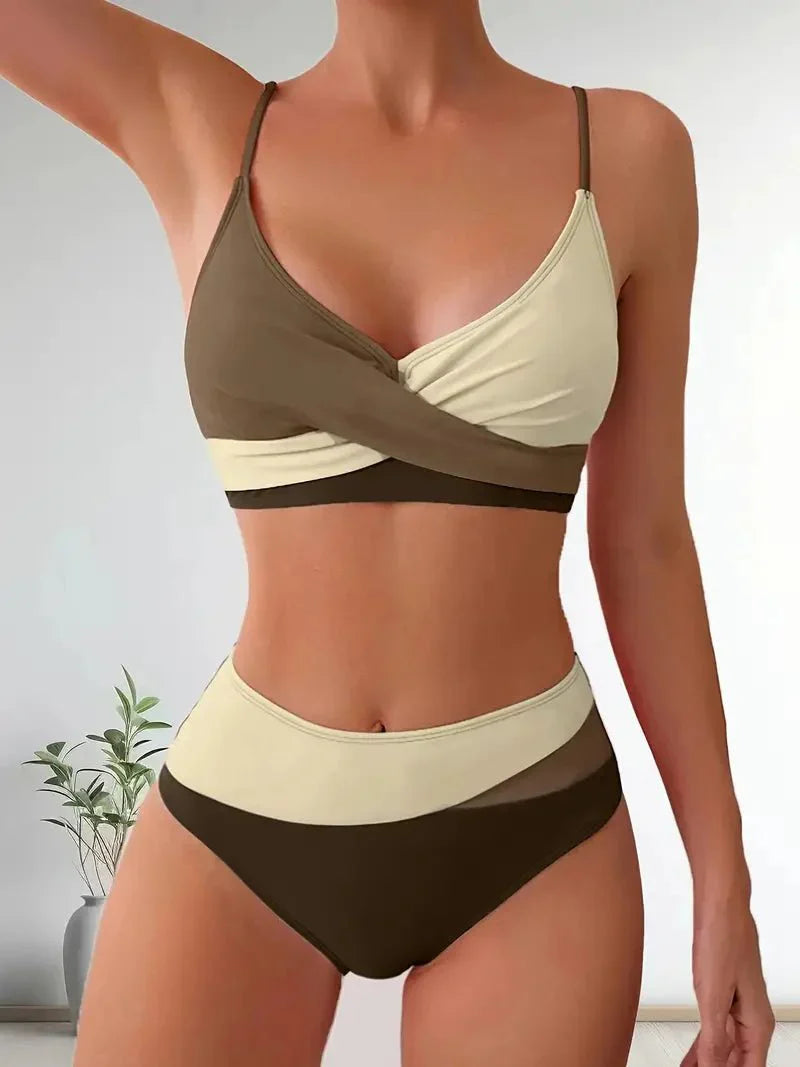 Biquíni Feminino Cruzado Duas Cores Mavie