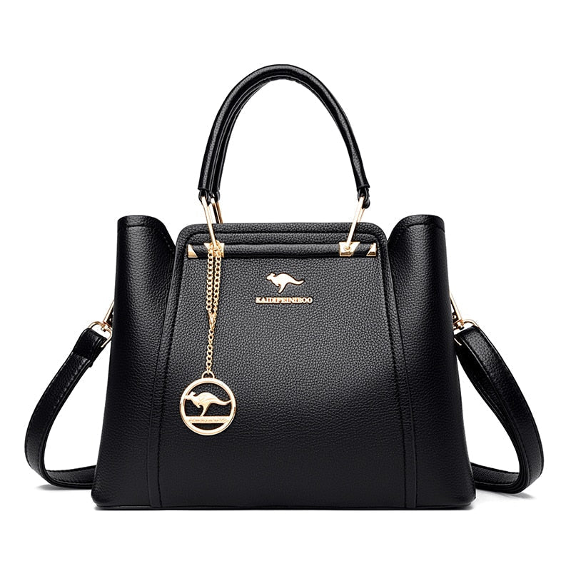 Bolsa Feminina de Couro Legítimo Luxuosa Corelle