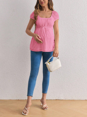 Blusa materna com detalhe de renda Lissa