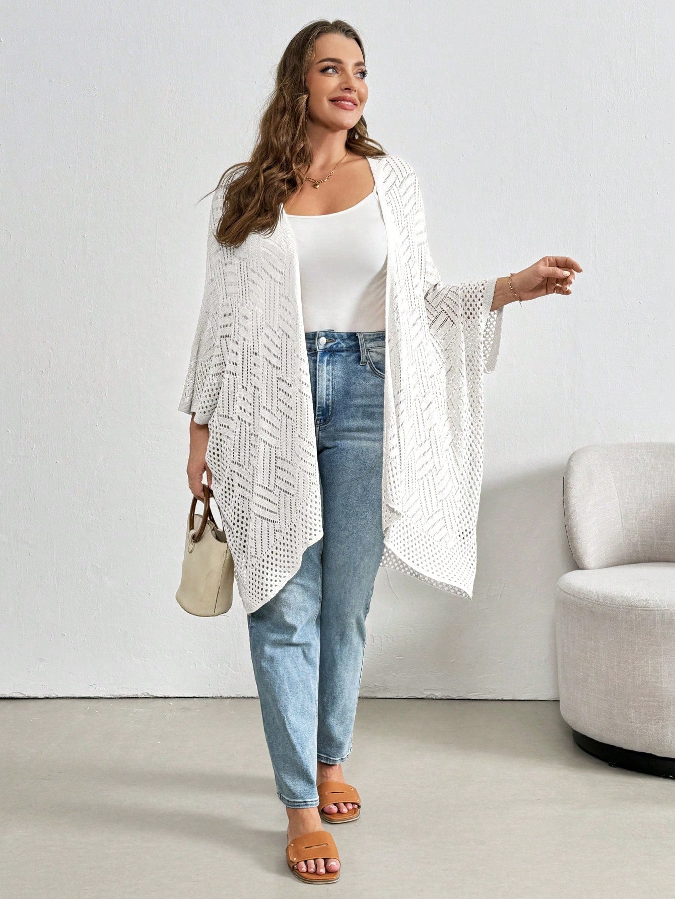 Suéter de Lã Feminino com Detalhe Vazado - Melissa.Plus Size