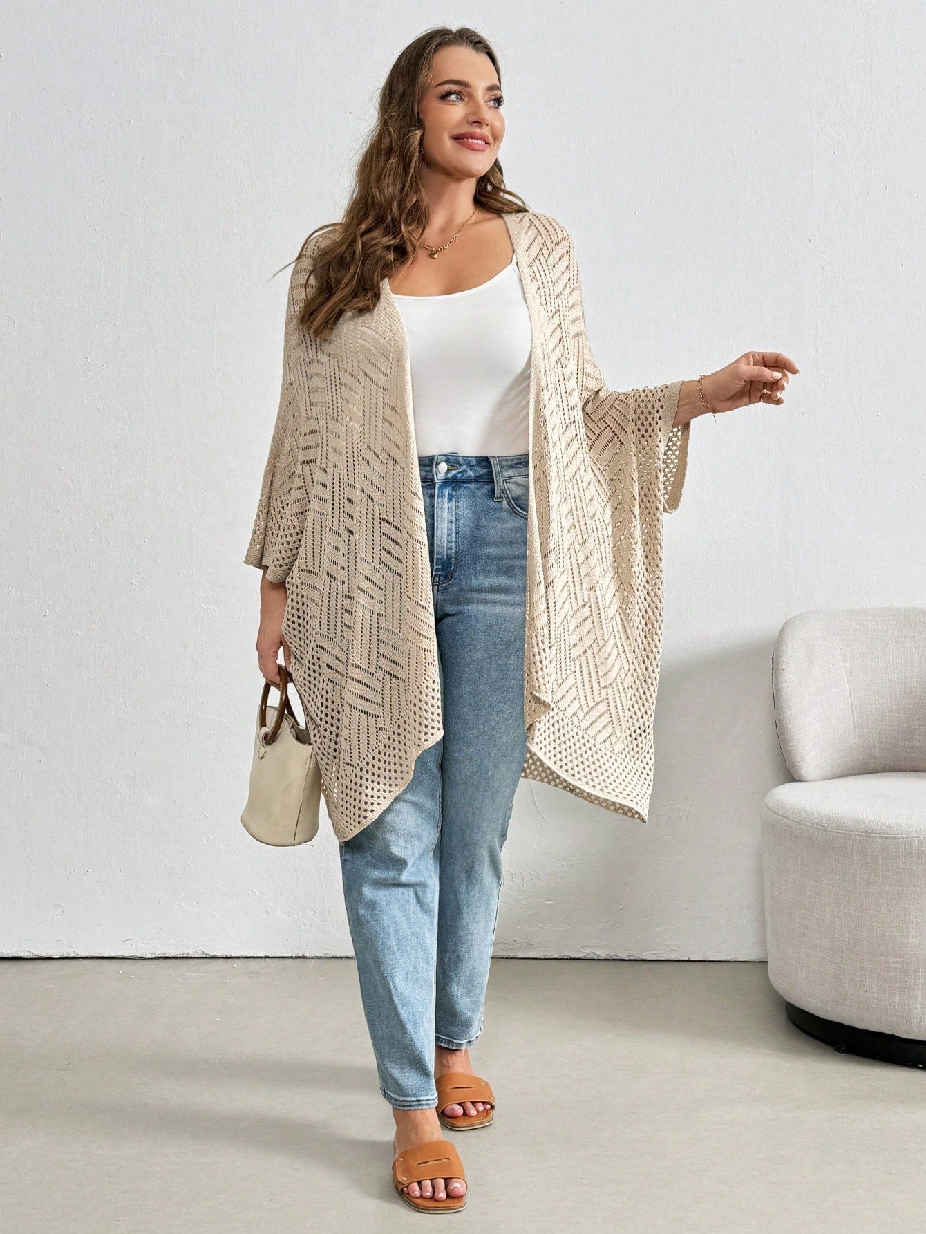 Suéter de Lã Feminino com Detalhe Vazado - Melissa.Plus Size