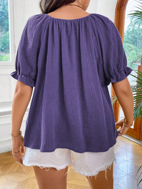 Blusa Feminina Manga Curta Talita. Plus Size