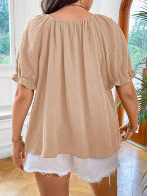 Blusa Feminina Manga Curta Talita. Plus Size