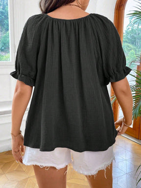 Blusa Feminina Manga Curta Talita. Plus Size