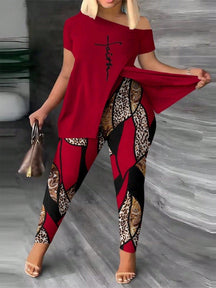 Conjunto Feminino de Calça Karen Plus Size.