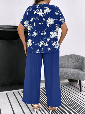 Conjunto Feminino de Blusa e Calça Gina. Plus Size.