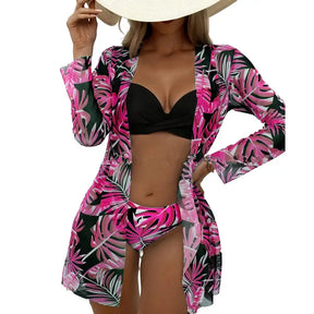 Conjunto de Biquíni Feminino Cintura Alta e Sutiã Tomara que Caia