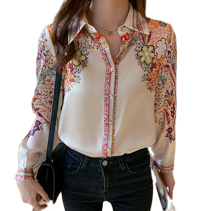 Camisa Feminina Social Elegante Floral