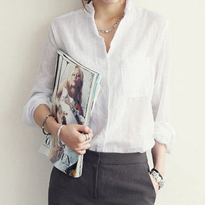 Camisa Feminina Social de Linho - Dalia