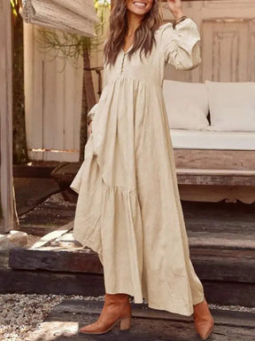 Vestido Longo com Manga Comprida Caroline