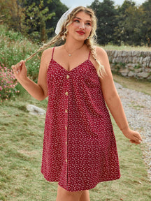 Vestido Feminino com Botões Frontais e Modelagem Soltinha - Poliane . Plus Size