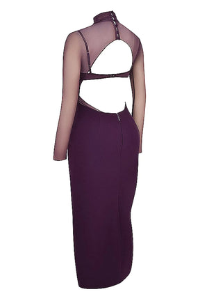 Vestido Longo Para Festas Roxo Modelo Safiya