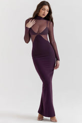 Vestido Longo Para Festas Roxo Modelo Safiya