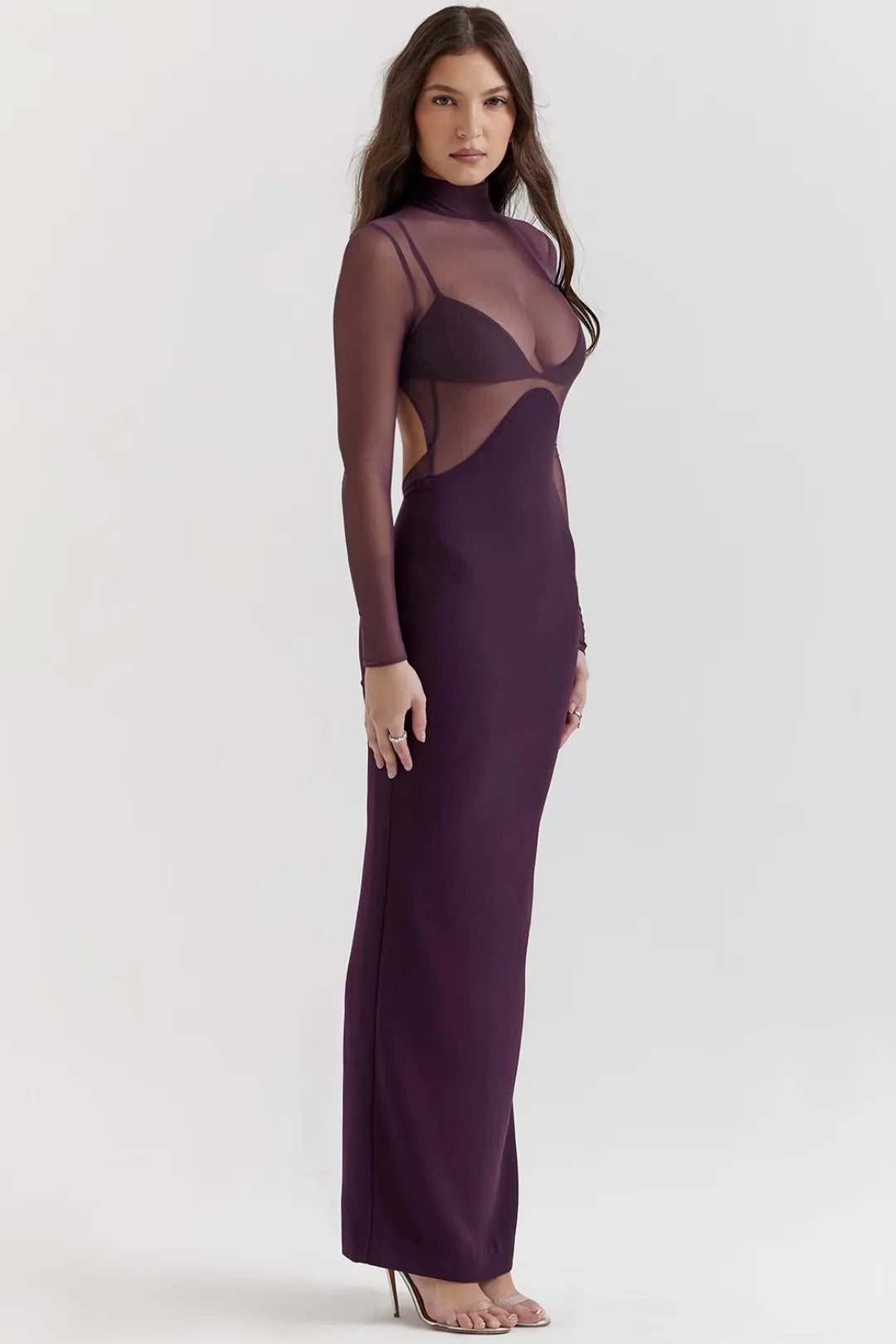 Vestido Longo Para Festas Roxo Modelo Safiya