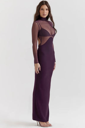 Vestido Longo Para Festas Roxo Modelo Safiya