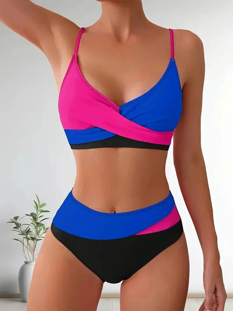 Biquíni Feminino Cruzado Duas Cores Mavie