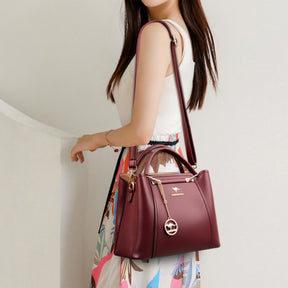 Bolsa Feminina de Couro Legítimo Luxuosa Corelle